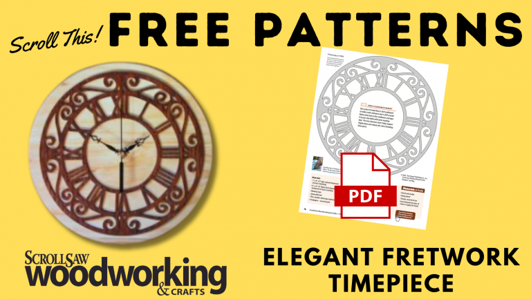 FREE PATTERN: Scroll This Elegant Fretwork Timepiece