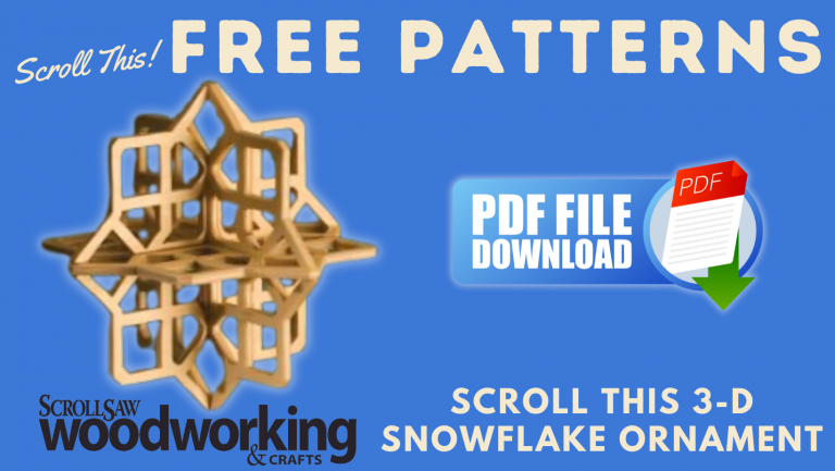 FREE Pattern:  Scroll This 3-D Snowflake Ornament