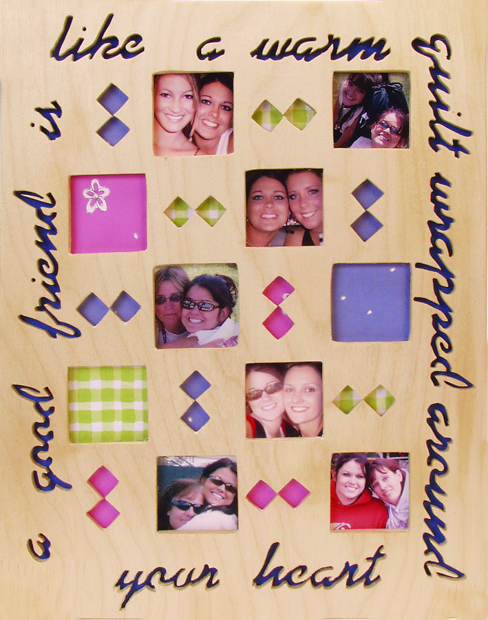 FREE PATTERN: Friendship Quilt Picture Frame - Scroll Saw Woodworking ...