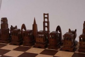 San Francisco Chess Set by Jim Kape earned the People's Choice award in the Compound category.