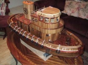 WoodChuck Model Tug Boat by Charles Bowman earned a People's Choice for Best in Contest