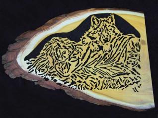WOLF MAIDEN, designed by Kevin Daly, is cut in a beautiful slab of Osage orange.