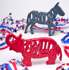Democrat & Republican political party puzzles.